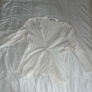 White House black market white cardigan